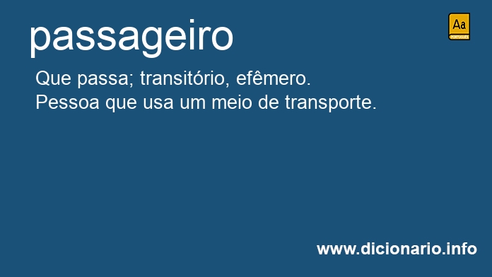 Significado de passageiros