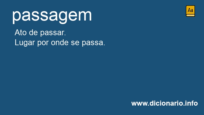 Significado de passagem