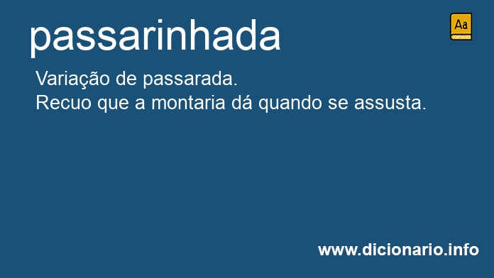 Significado de passarinhada