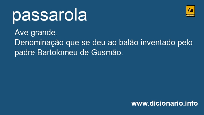 Significado de passarola