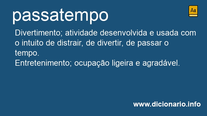 Significado de passatempos