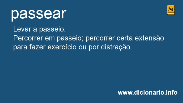 Significado de passear