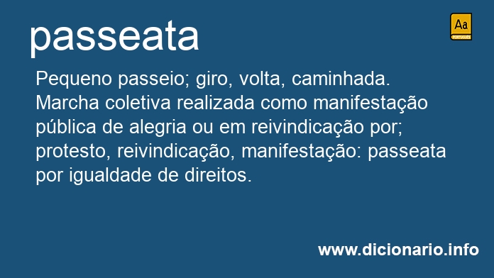 Significado de passeata