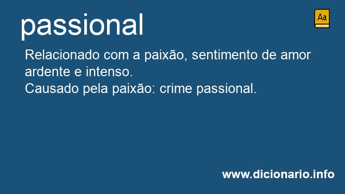 Significado de passionais