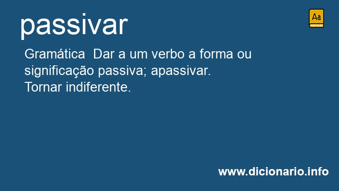 Significado de passivar