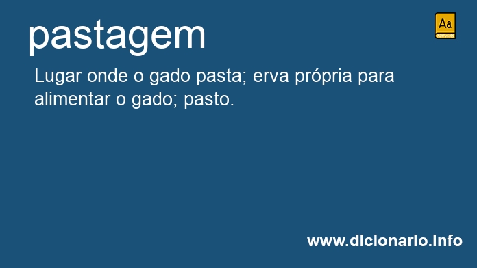 Significado de pastagem