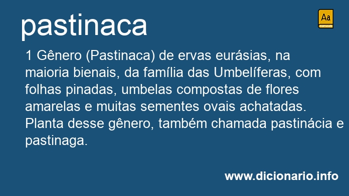 Significado de pastinacas