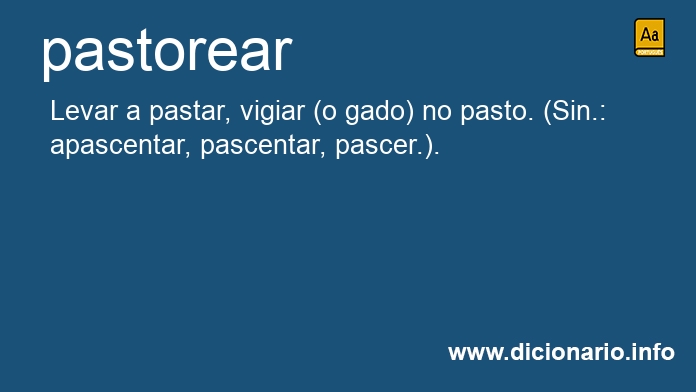 Significado de pastorears