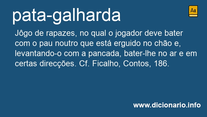 Significado de pata-galharda