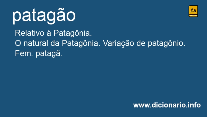 Significado de patago