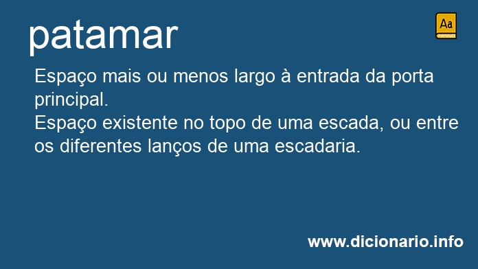 Significado de patamar