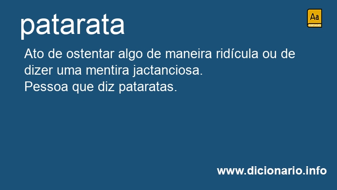 Significado de patarata