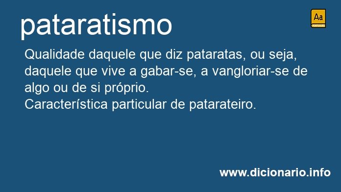 Significado de pataratismo