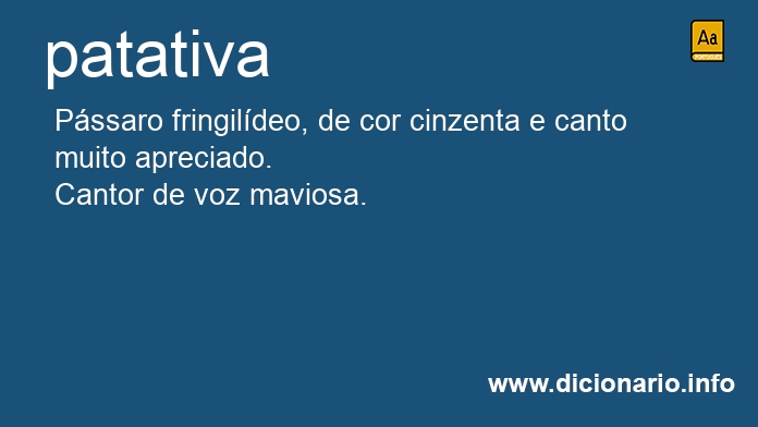 Significado de patativa