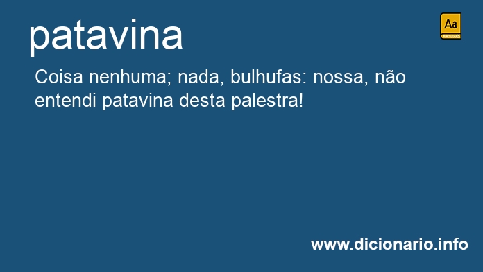 Significado de patavina