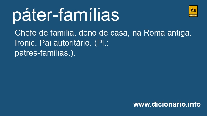 Significado de pter-famlias