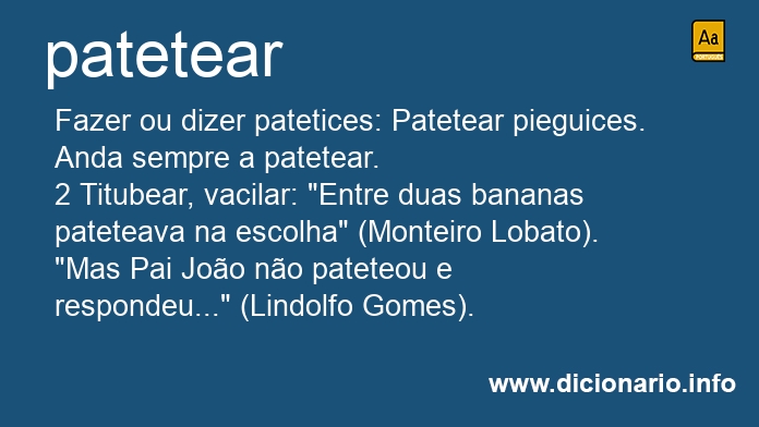 Significado de patetear