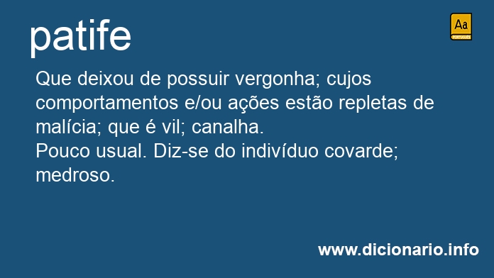 Significado de patife