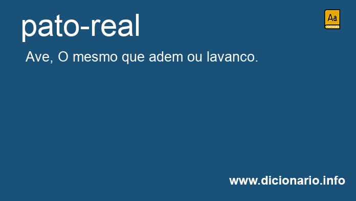 Significado de pato-real