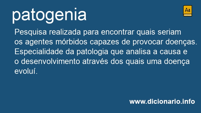 Significado de patogenia