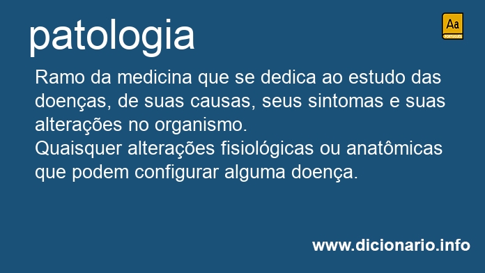 Significado de patologia