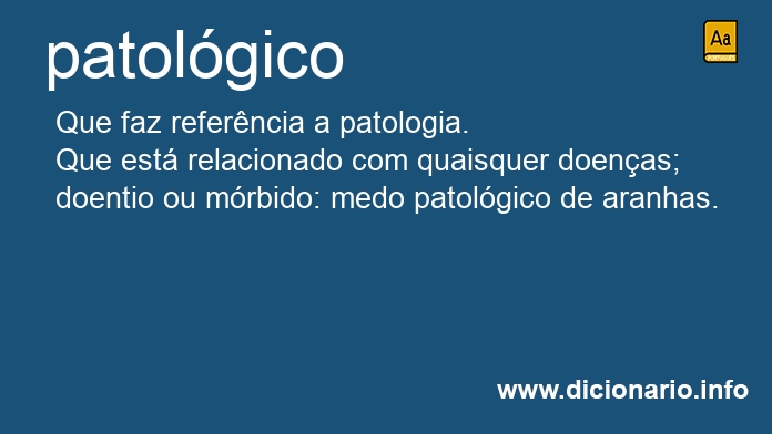 Significado de patolgico
