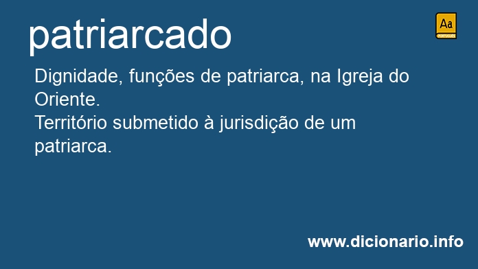 Significado de patriarcada