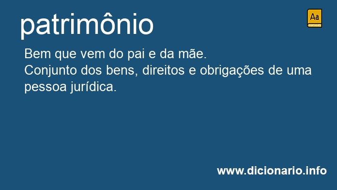 Significado de patrimnio