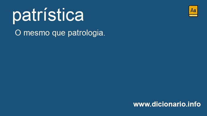 Significado de patrstica