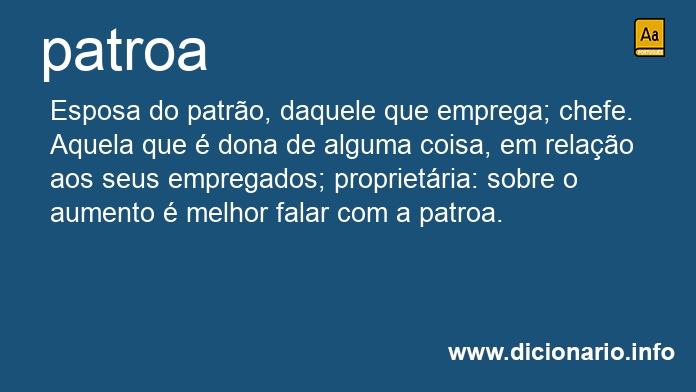 Significado de patroa