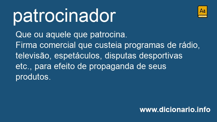 Significado de patrocinadores