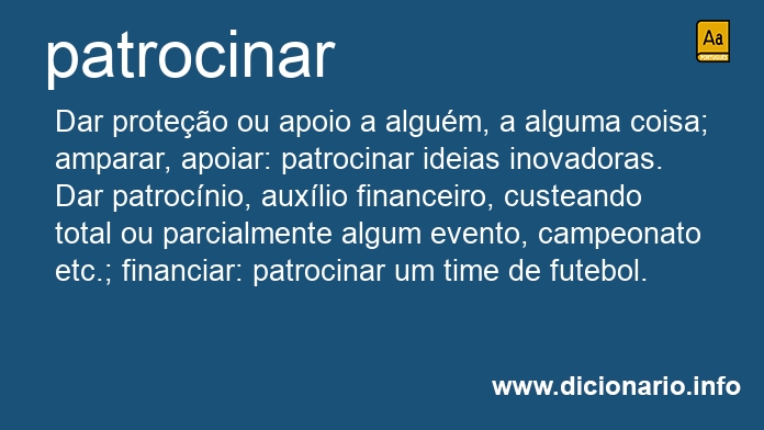 Significado de patrocinai