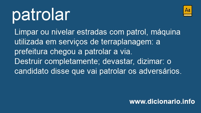Significado de patrolar