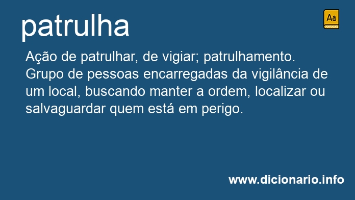 Significado de patrulha