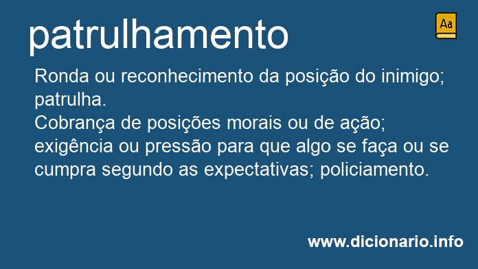 Significado de patrulhamento