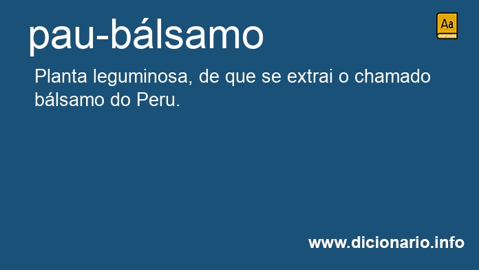 Significado de pau-blsamo