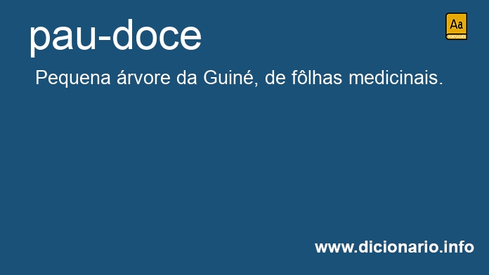 Significado de pau-doce