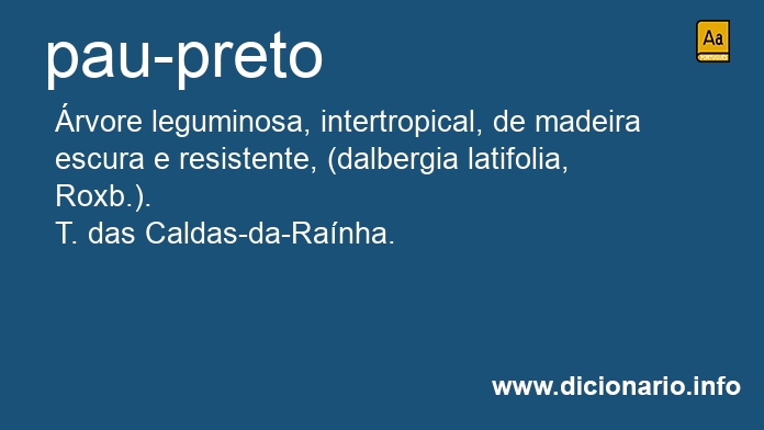 Significado de pau-preto