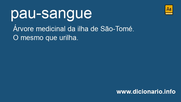 Significado de pau-sangue