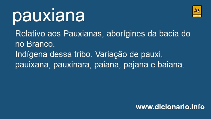 Significado de pauxiana