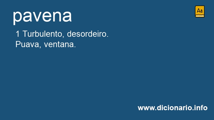 Significado de pavena