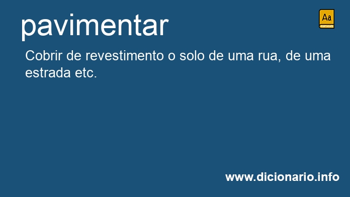 Significado de pavimenteis