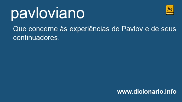 Significado de pavloviano