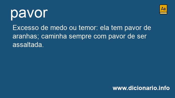 Significado de pavor