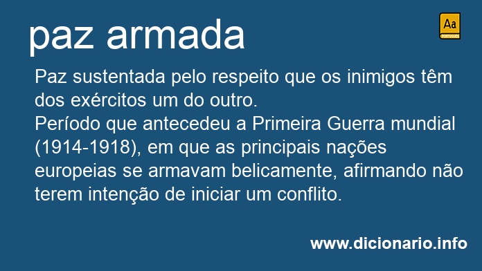 Significado de paz armada