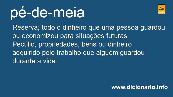 Significado de p-de-meia