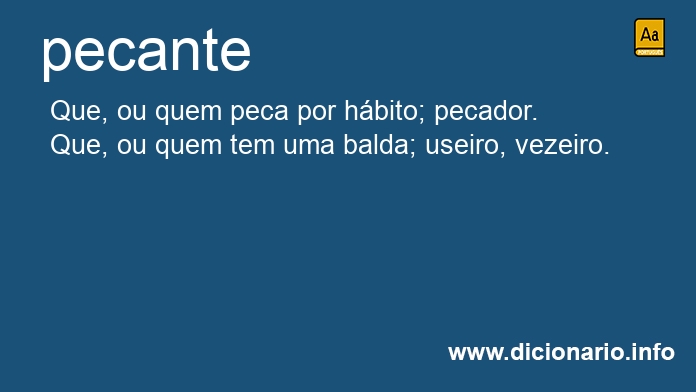 Significado de pecantes