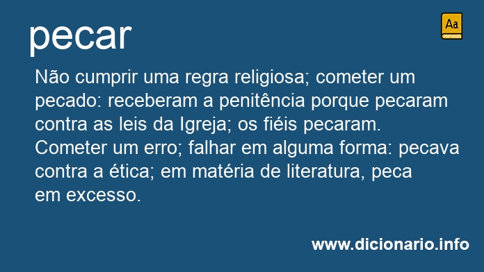 Significado de pecar