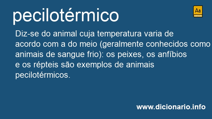 Significado de pecilotrmico