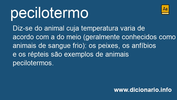 Significado de pecilotermos